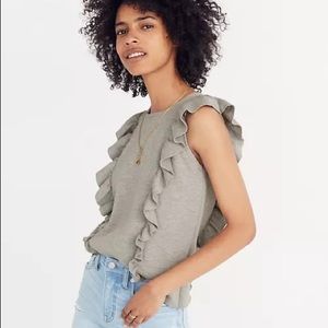 MADEWELL Heavy Knit Ruffle Sweater Tank